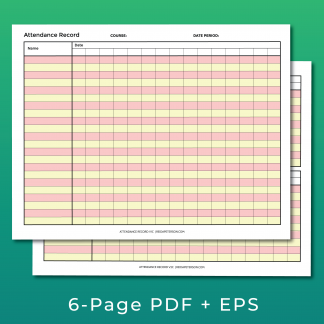 Attendance Record Printables Pack