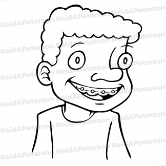 Hi-Res JPG Stock Image "Boy Braces Smile Dental Hygiene"