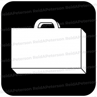 Hi-Res JPG Stock Image "Briefcase Work Activities Icon Black"