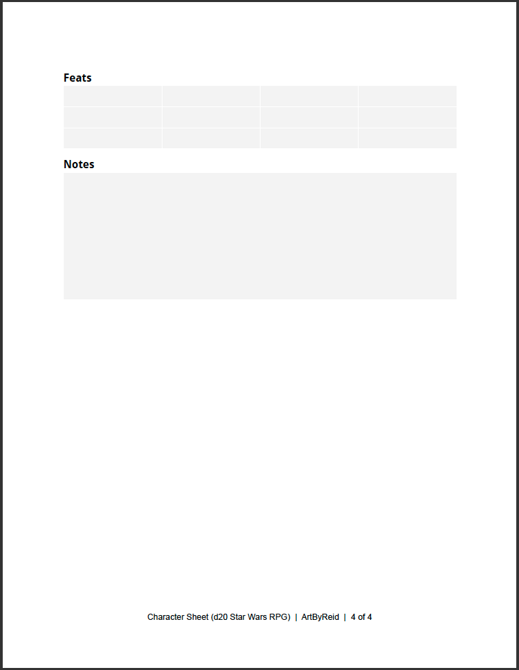 Character Sheet (d20 Star Wars RPG) - Image 5