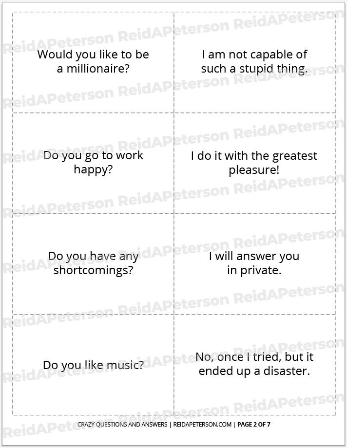 Crazy Questions and Answers - Image 3