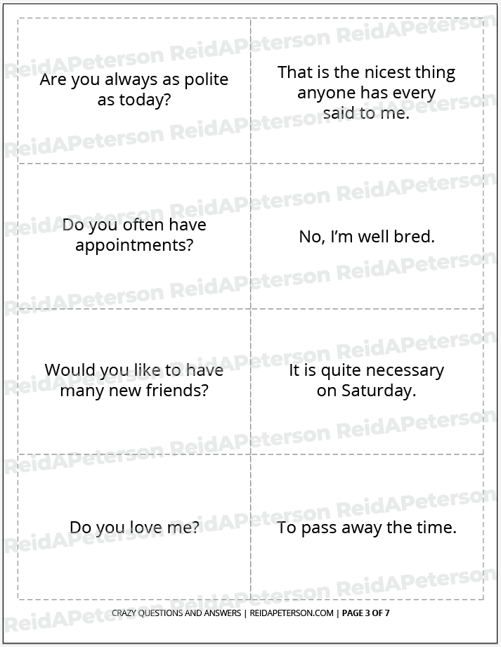 Crazy Questions and Answers - Image 4