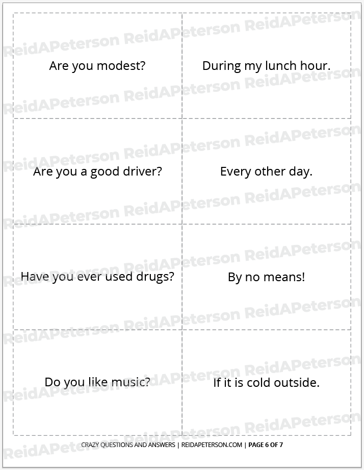 Crazy Questions and Answers - Image 7