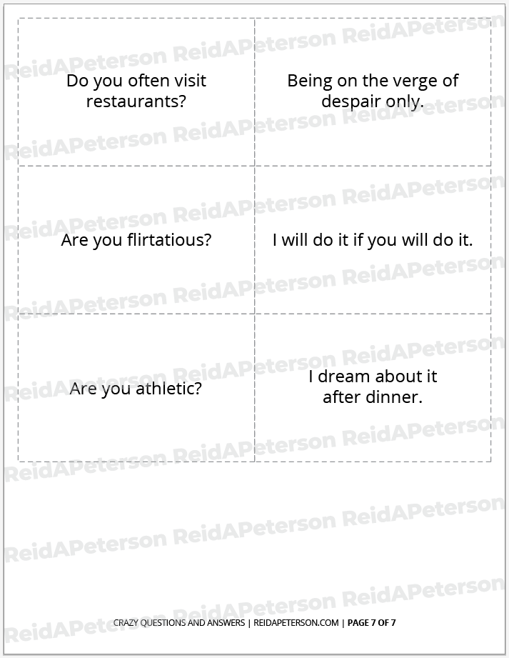 Crazy Questions and Answers - Image 8