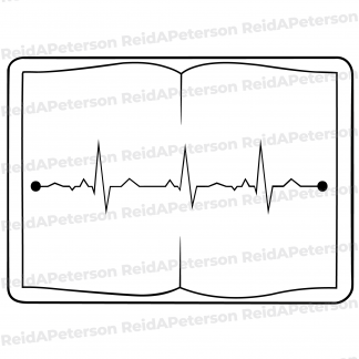 Hi-Res JPG Stock Image "Electrocardiogram Heart Beat Book EKG"