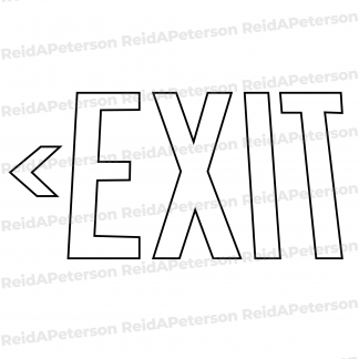 Hi-Res JPG Stock Image "Exit Sign Emergency Safety Simple"