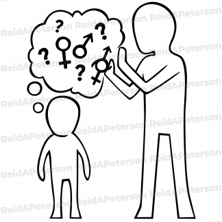 Hi-Res JPG Stock Image "Gender Identity Confusion Child Adult"