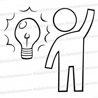 Hi-Res JPG Stock Image "Idea Person Lightbulb Side Concept"