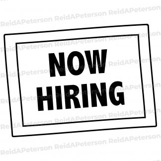Hi-Res JPG Stock Image "Now Hiring Sign Words Job"