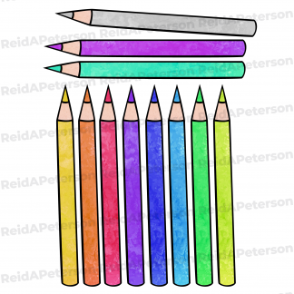 image of colored pencil set