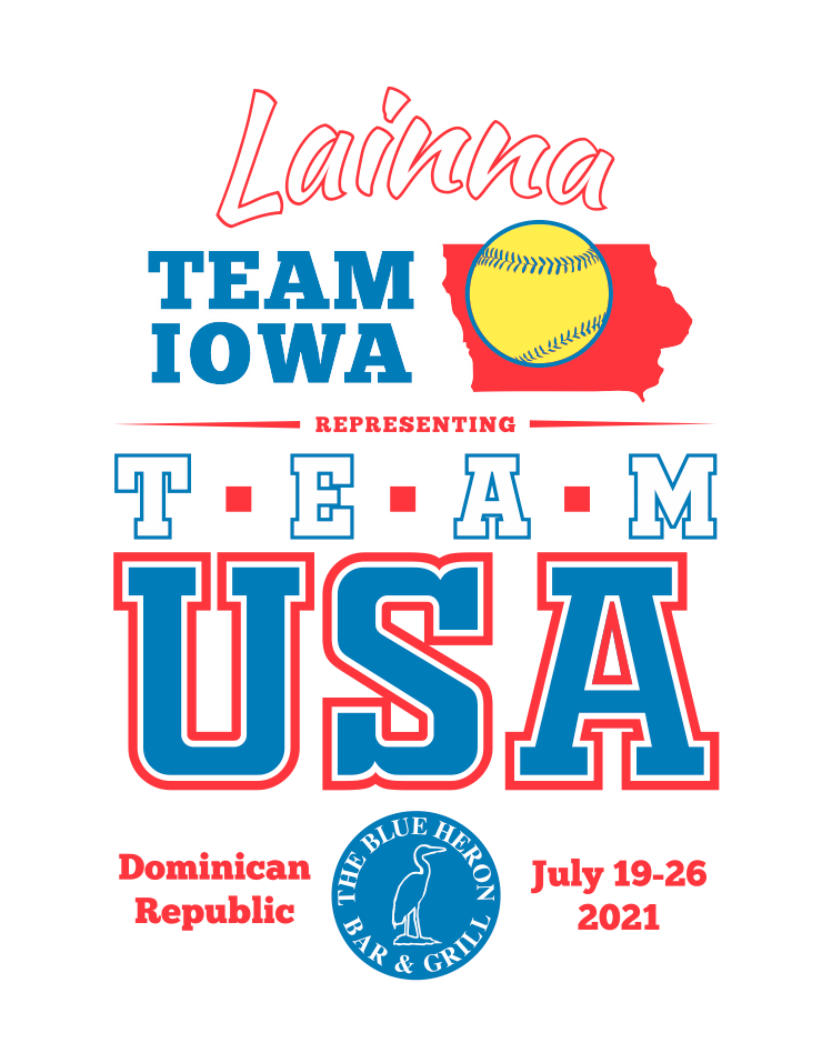team iowa softball t-shirt design