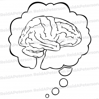 Hi-Res JPG Stock Image "Thought Thinking Bubble Brain Mind"
