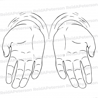 Hi-Res JPG Stock Image "Two Hands Palms Open Extended"