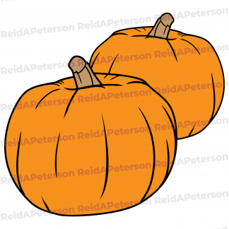 Hi-Res JPG Stock Image "Two Pumpkins Gourds Vegetable Orange"