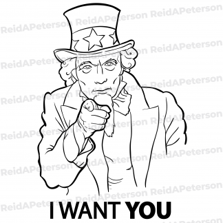 Hi-Res JPG Stock Image "Uncle Sam Wants You America"